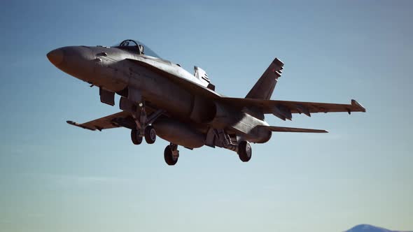 American Military Plane Over the Desert