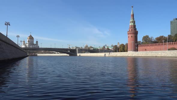 View of the Moscow River the Kremlin