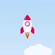 Rocket flying through clouds - VideoHive Item for Sale