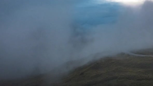 Foggy weather in New Zealand