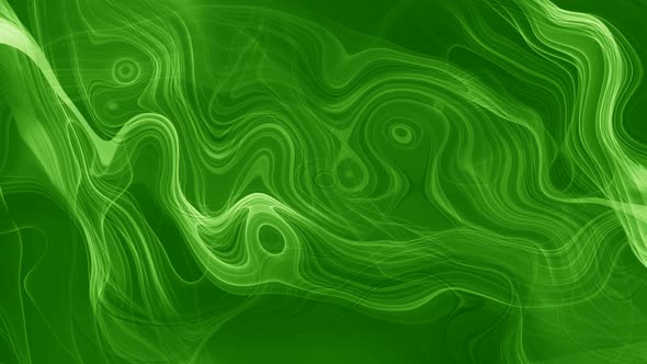 New Green Color Shape Line Wavy Liquid Animation