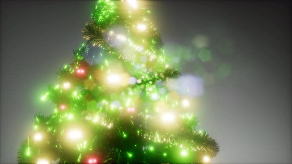 Christmas Tree with Colorful Lights