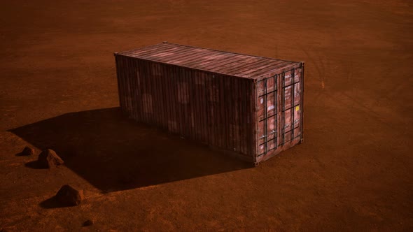 Abandoned Shipping Container in the Desert