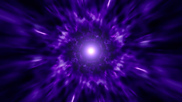 Fly Through Purple Plasma Dimension Space