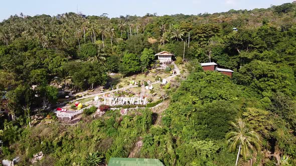 Aerial View of Phi Phi Don Landscape on a Sunny Day From Viewpoint 1 Thailand