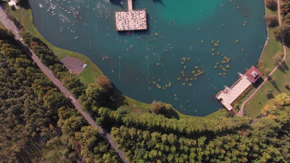 Aerial View Famous Lake Heviz