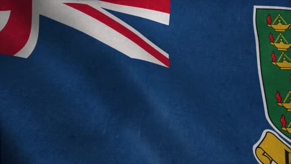 British Virgin Islands Flag Waving in the Wind