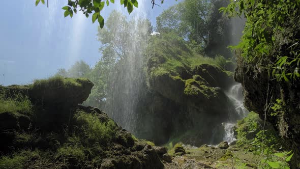 Waterfall in the Forest, Polska Skakavitsa, Bulgaria, Detail - 01