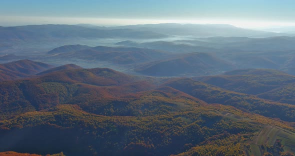 Beautiful Morning View From Spectacular Sunrise on the Mountain Valley