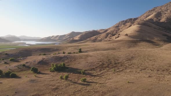 Drone over Lake Kaweah Recreation Area outside of Sequoia National Park, USA