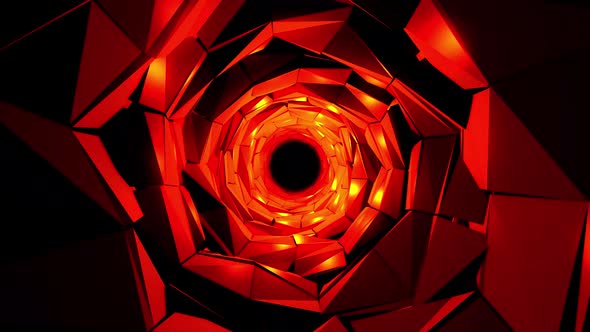 3d stylish holographic tunnel loop background