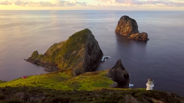 Aerial footage of beautiful coastline