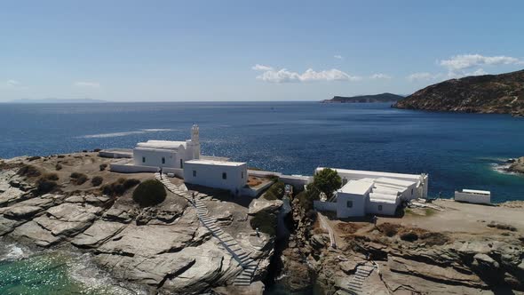 Chrisopigi Monastery in Faros on the island of Sifnos in the Cyclades in Greece