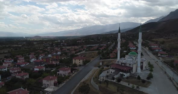 Village Mosque Aerial View