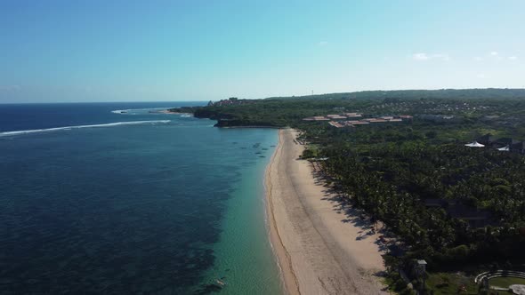 Drone Flying Around Nusa Dua Beach in Bali