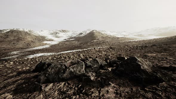 Landscape of Bolivian Altiplano Rocky Desert