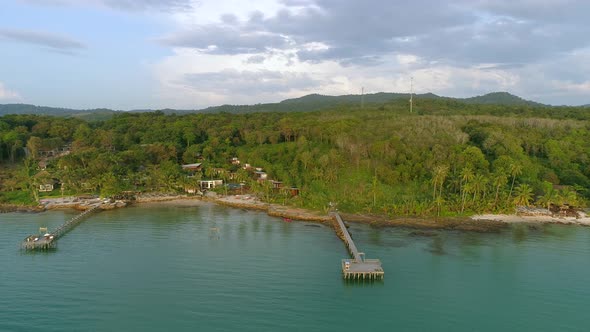 Panoramic View  a Beach from Drone