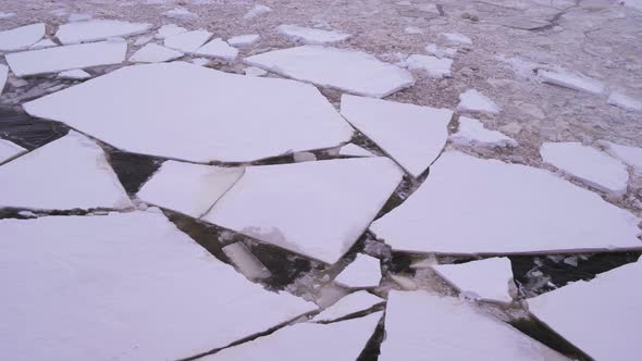 Icebreaker Sail Thru Arctic Water Ocean