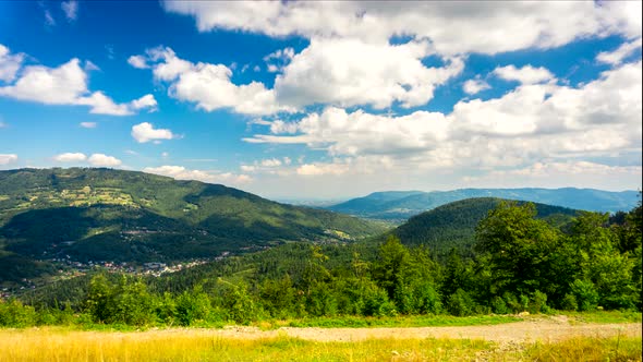 Clouds over Beskid Mountains.