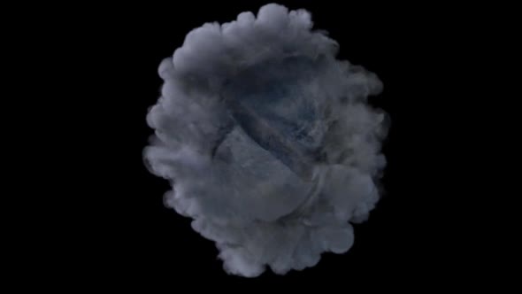 Realistic 3d Animation Formation Fx Vortex.  Vortex Smoke In Black And White