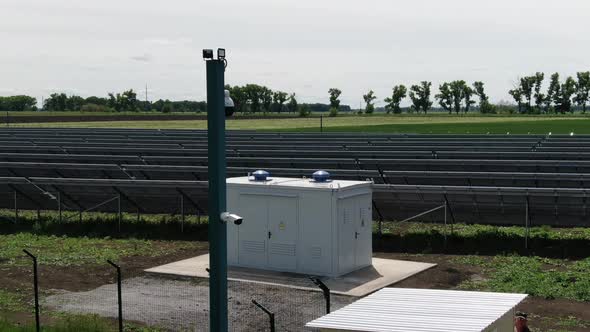 The Transformer on the Foreground of a Solar Power Station, 