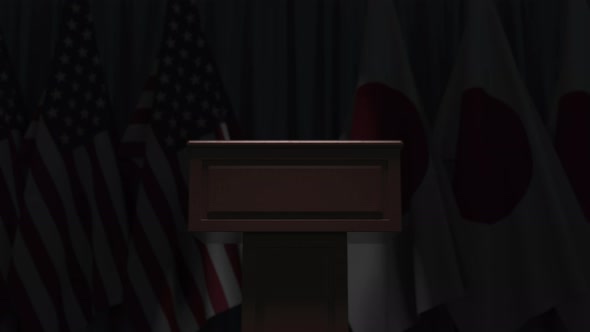 Many Flags of Japan and the USA alt