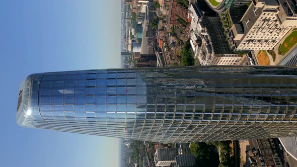 Vertical Aerial Drone Video Of One Blackfriars London Uk