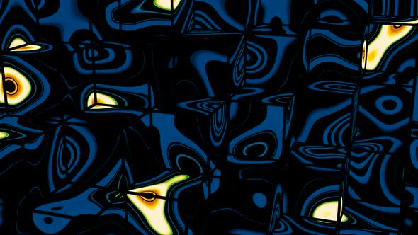 Smooth flowing animated cubes background with water imitation and curved lines