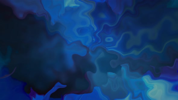 Aqua, Black, Blue Color Holographic Paint Liquid Effect Animation
