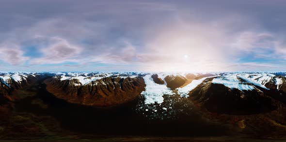 VR 360 Panorama of Arctic Spring in Spitsbergen