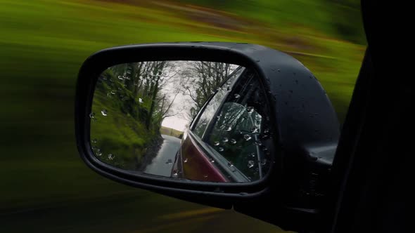 Wing Mirror Driving in and out of Woods