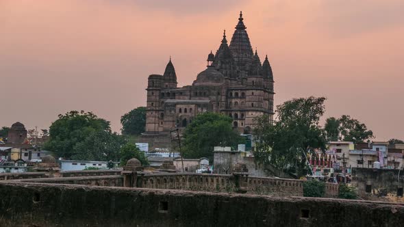 Time lapse at Orchha Palace, India.