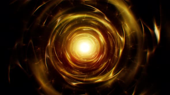 Abstract Gold Energy Effect Loop 4K