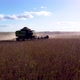 Harvesting Machine on Soybean Field Sunset - VideoHive Item for Sale