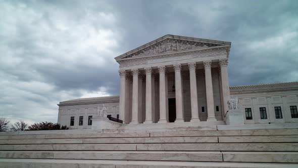 Clouds over U.S. Supreme Court Building - Washington, D.C - Panning Time-lapse