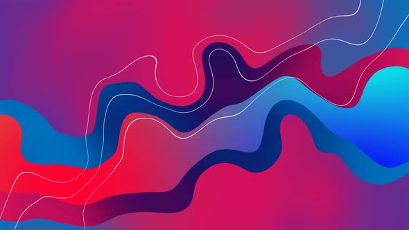 Abstract colorful trendy wavy background