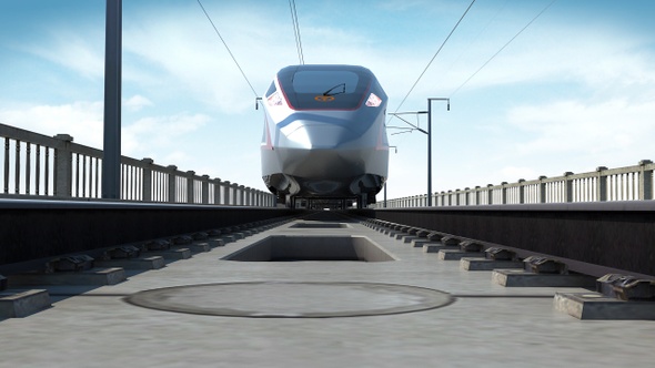 High-speed rail rushes to the camera