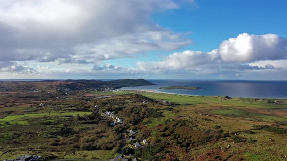 Aerial Time Lapse of the Coastline Seen From Clooney Towards Portnoo By Ardara, County Donegal