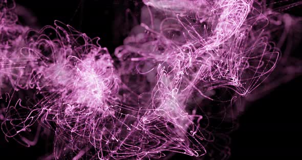 Purple lights trails moving against black background alt