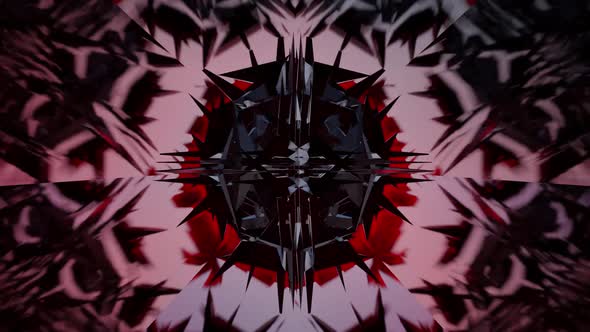 Red Black Fractal Kaleidoscope