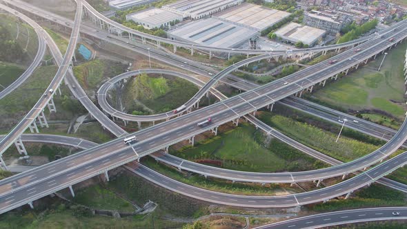 Busy traffic road in hangzhou city