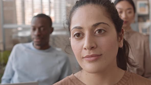 Mixed-Race Woman on Conference