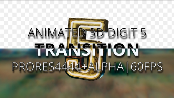 Animated digit 5 transition UHD 60fps alt