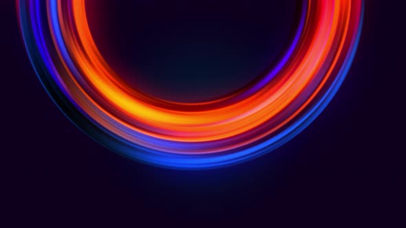 Colorful Glowing Gradient Circle Frame Flowing Backdrop