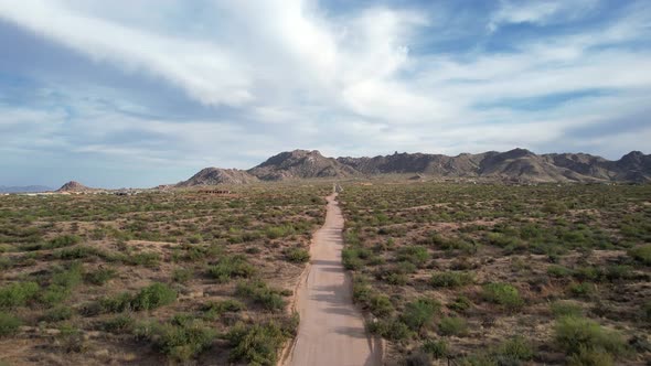 Scottsdale Arizona McDowell Mountains Tom's Thumb aerial drone 4k