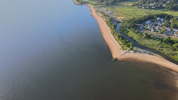 Aerial View of Residential Areas in the American Bay Area NJ US