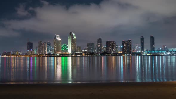 Timelapse of San Diego skyline alt