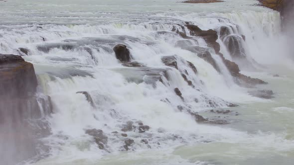 The Famous Gullfoss Waterfall in Iceland