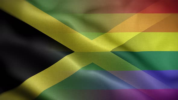 LGBT Jamaica Flag Loop Background 4K