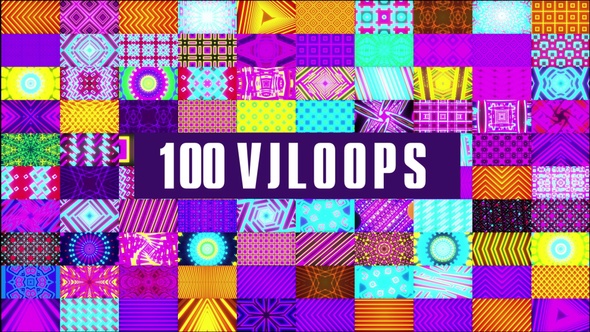 100 Neon Vj Loops Pack
